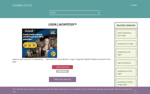 Login | Jackpotjoy™ - General Information about Login