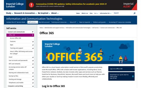 Office 365 | Administration and support services | Imperial ...