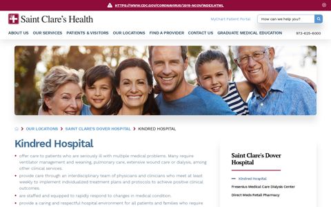 Kindred Hospital | Morris County Hospital - Saint Clare's Health