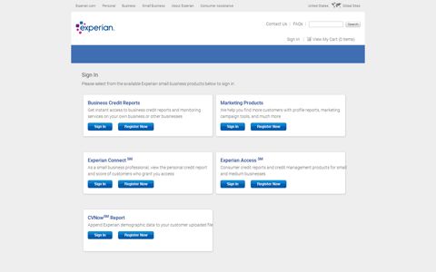 Experian Small Business Client Login