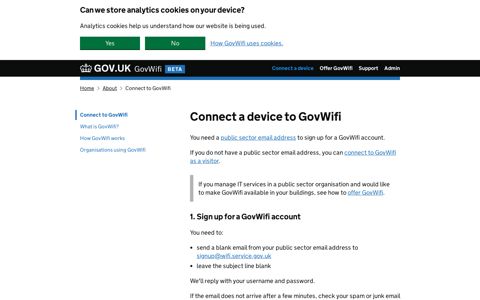 Connect to GovWifi - GovWifi