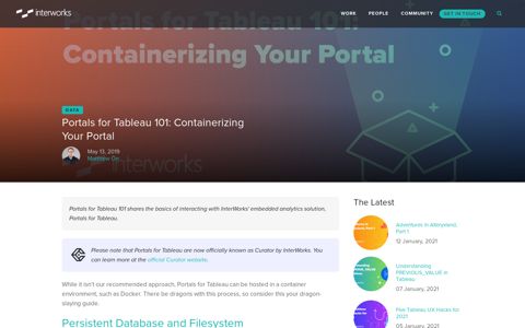 Portals for Tableau 101: Containerizing Your Portal | InterWorks