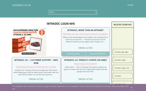 intradoc login nhs - General Information about Login