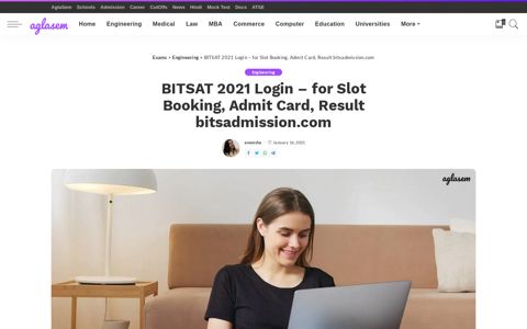 BITSAT 2021 Login - for Slot Booking, Admit Card, Result ...