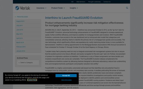 Interthinx to Launch FraudGUARD Evolution | Verisk Analytics
