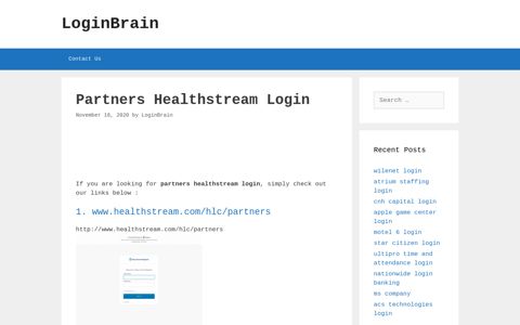 partners healthstream login - LoginBrain