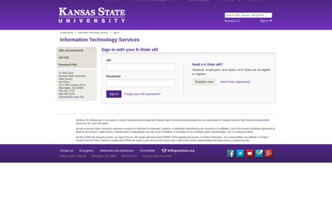 Sign in | Kansas State University