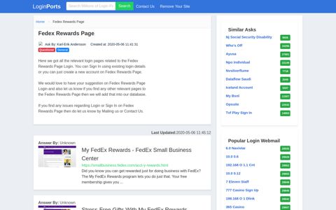 Login Fedex Rewards Page or Register New Account