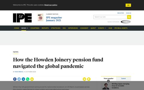 How the Howden Joinery pension fund navigated the global ...