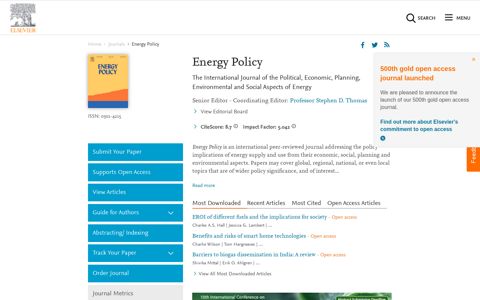 Energy Policy - Journal - Elsevier