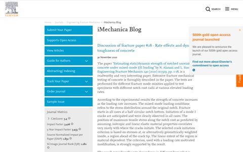 iMechanica Blog - Elsevier