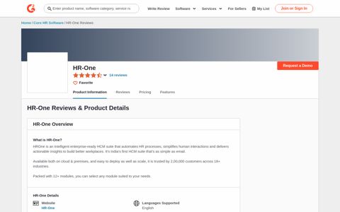 HR-One Reviews 2020: Details, Pricing, & Features | G2