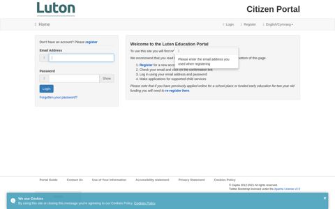Citizen Portal - Logon - the Luton Education Portal