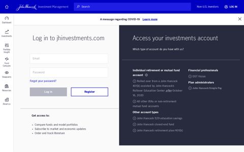 Account access | John Hancock Investment Mgmt
