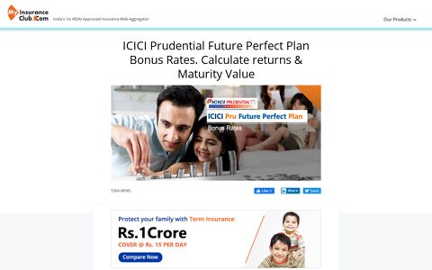 ICICI Prudential Future Perfect Plan Bonus Rates. Calculate ...