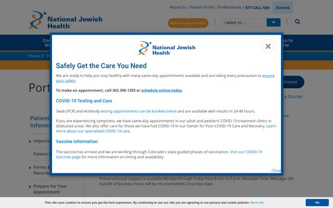 Portal Contact - National Jewish Health