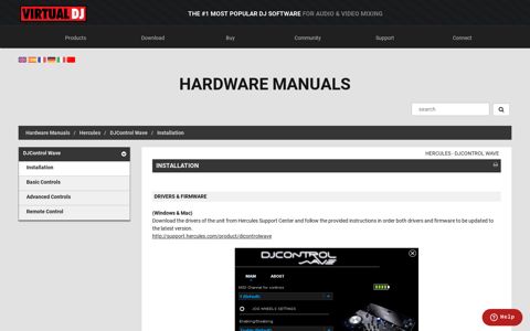 Hardware Manuals - Hercules - DJControl Wave ... - Virtual DJ