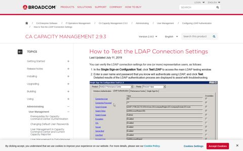 How to Test the LDAP Connection Settings