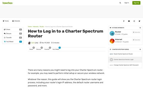 How to Log in to a Charter Spectrum Router - Howchoo
