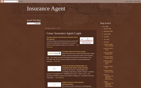 Insurance Agent: Gmac Insurance Agent Login