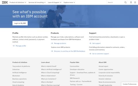 My IBM - United States - IBM