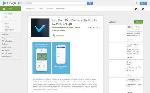 LetzGain B2B Business Referrals, Events, Groups – Apps on ...