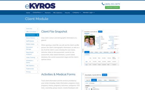 Client Module - eKYROS.com, Inc.