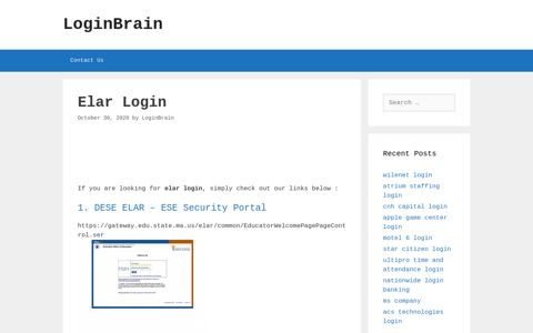 Elar - Dese Elar - Ese Security Portal - LoginBrain