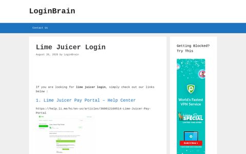 Lime Juicer - Lime Juicer Pay Portal Â€“ Help Center