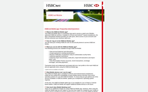 HSBCnet Mobile app now available: Frequently Asked ...