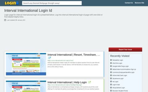 Interval International Login Id - Loginii.com