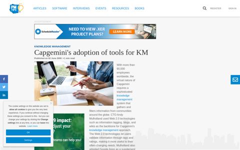 Capgemini's adoption of tools for KM - PM Tips