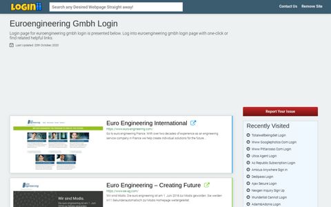 Euroengineering Gmbh Login | Accedi Euroengineering Gmbh