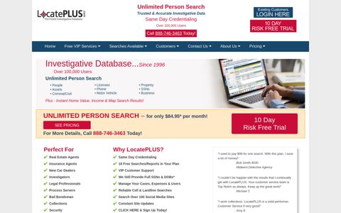 LocatePLUS.com | Skip Tracing & Investigative Data Solutions