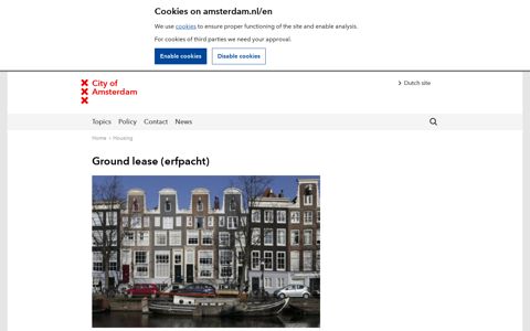 Ground lease (erfpacht) - City of Amsterdam