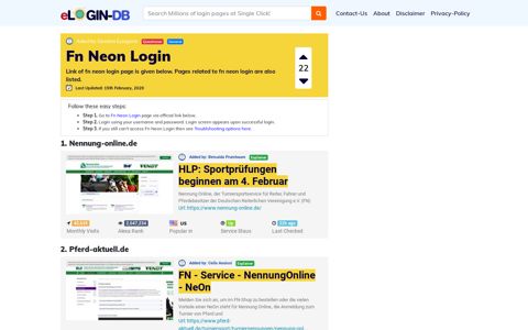 Fn Neon Login - eLogin-DB