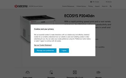 Printer ECOSYS P2040dn | Kyocera