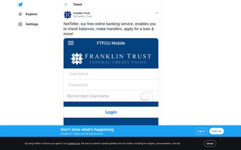Franklin Trust on Twitter: "NetTeller, our free online banking ...