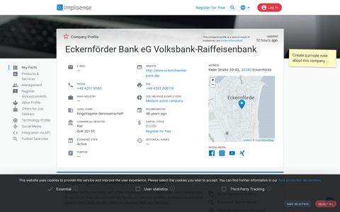 Eckernförder Bank eG Volksbank-Raiffeisenbank | Implisense
