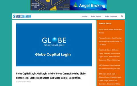 Globe Capital Login : Get Login Info For Globe Connect