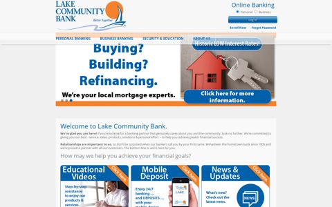 Welcome to Lake Community Bank!