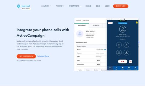 Phone System for ActiveCampaign | JustCall.io