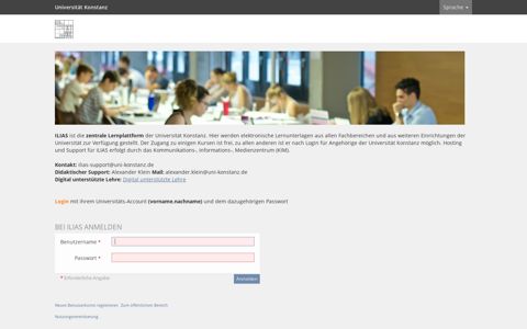 ILIAS-Anmeldeseite - ILIAS :: E-Learning Universität Konstanz
