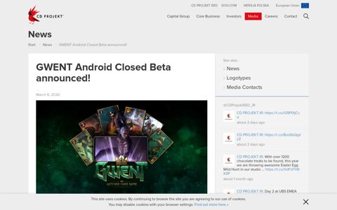 GWENT Android Closed Beta announced! - CD PROJEKT