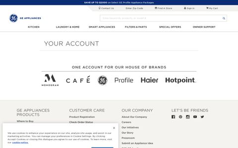 Account Sign In | GE Appliances