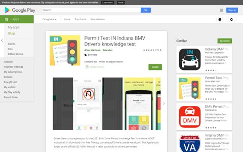 Permit Test IN Indiana BMV Driver's knowledge test - Apps on ...