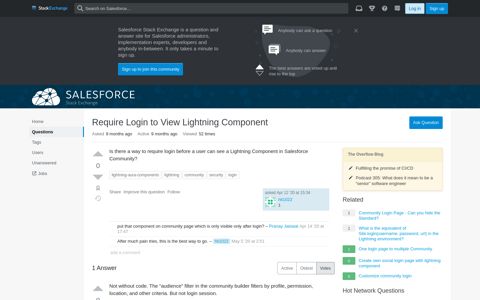 Require Login to View Lightning Component - Salesforce ...