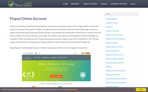 Finpari Demo Account - Trade Binary Options for free ...