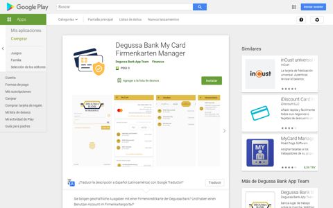 Degussa Bank My Card Firmenkarten Manager - Apps en ...