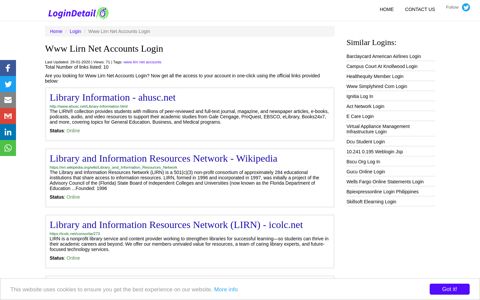 Www Lirn Net Accounts Login Library Information - ahusc.net ...